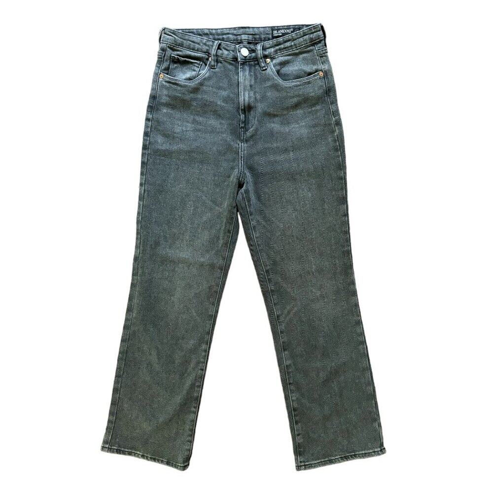 BLANK NYC The Baxter Straight Leg Crop Jeans in Washed Black  SZ 27